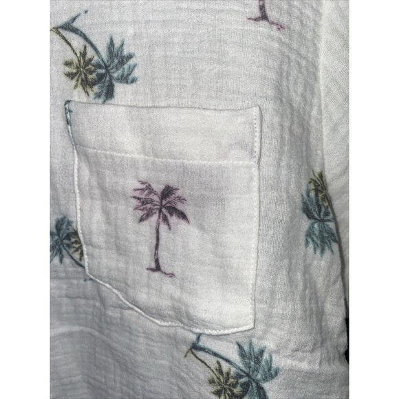 new Grayson tropical Palm Beach Club Button Shirt L 10-12 Gauze waffle Boy - Picture 2 of 7